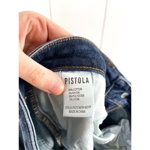 Pistola | Arielle Revolve Mid Rise‎ Dark Wash Stretchy Skinny Jeans 28 - Picture 10 of 11